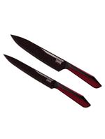 Conjunto de facas ichef polishop - professional cut - shark series - red