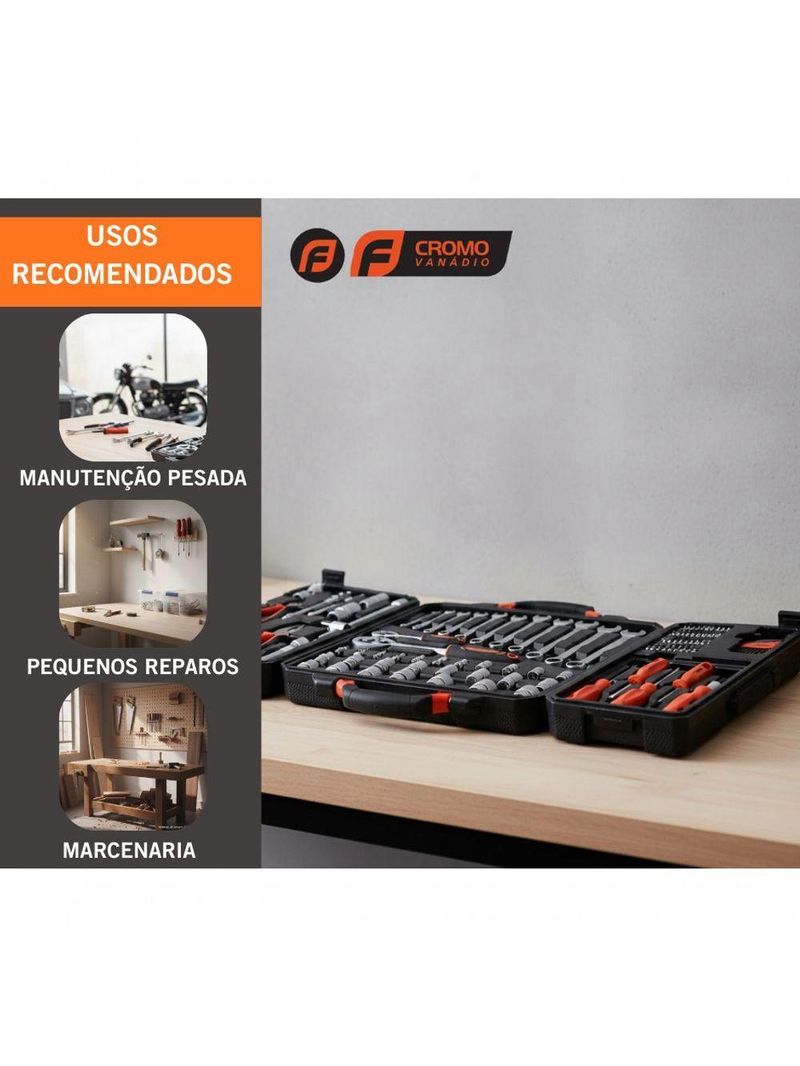 Jogo De Ferramentas Famastil 110 Peças Com Estojo
