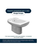 Tampa De Vaso Nuage Branco Para Bacia Incepa