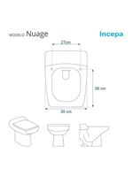 Tampa De Vaso Nuage Branco Para Bacia Incepa