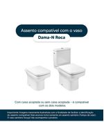 Assento Sanitário Poliester Dama-n Branco Para Louça Roca
