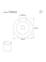 Assento Sanitario Futura Cinza Para Vaso Hervy