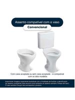 Assento Sanitário Laqueado Convencional Oval Branco Para Vaso Celite
