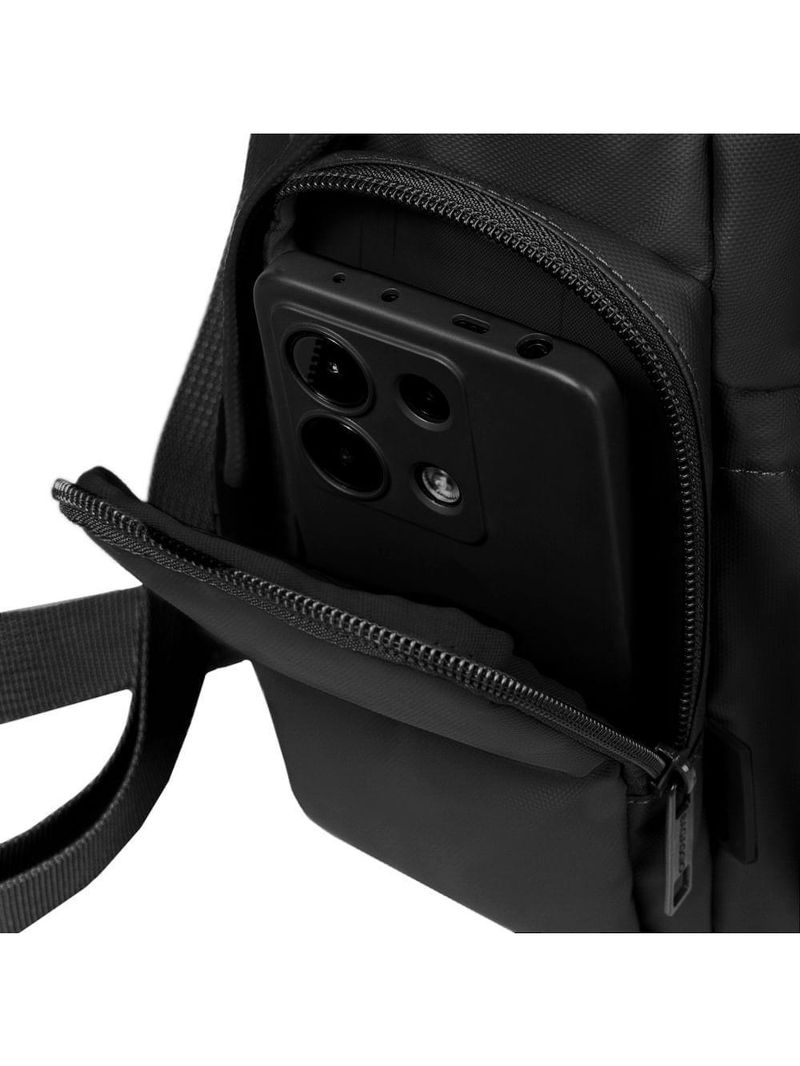 Bolsa transversal feminina esportiva cora preta