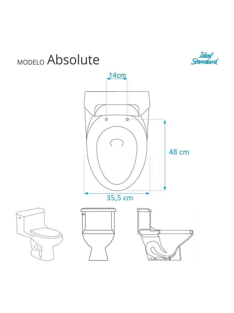 Assento Sanitário Absolute Bone (bege Claro) Para Vaso Ideal Standard
