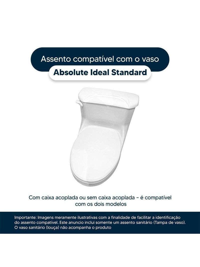 Assento Sanitário Absolute Bone (bege Claro) Para Vaso Ideal Standard
