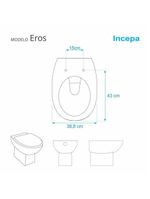 Tampa De Vaso Poliester Eros Branco Para Bacia Incepa
