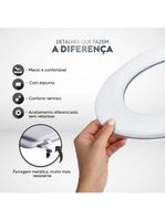 Assento Sanitário Almofadado Zip Branco Para Vaso Incepa