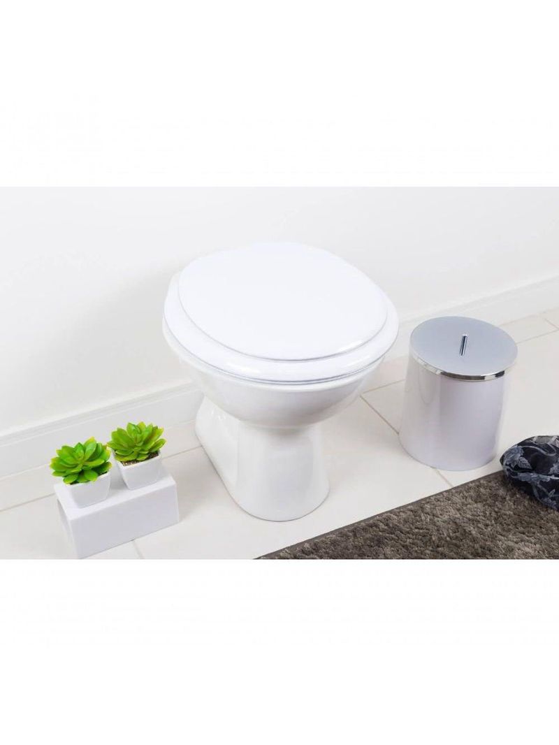 Assento Sanitário Almofadado Zip Branco Para Vaso Incepa