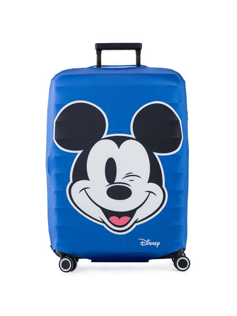 Capa para mala big face mickey grande azul