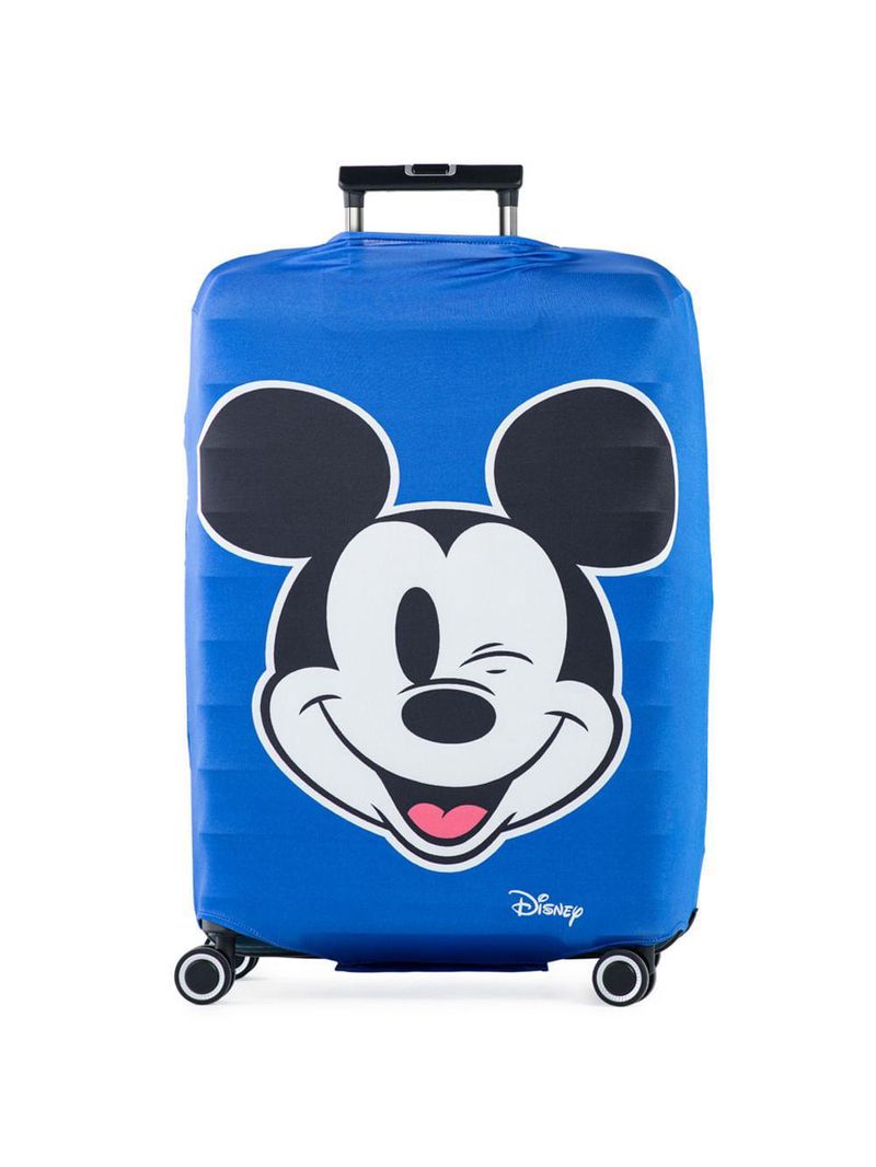 Capa para mala big face mickey grande azul