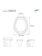 Assento Sanitario Poliester Sabara Cinza Claro Para Vaso Icasa