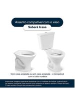 Assento Sanitario Poliester Sabara Cinza Claro Para Vaso Icasa