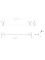 Porta Toalha 610mm Square Kohler 23285br-cp