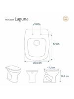 Tampa De Vaso Laguna Cinza Claropara Bacia Hervy