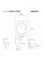 Assento Sanitário Poliéster Loren Class Branco Lorenzetti