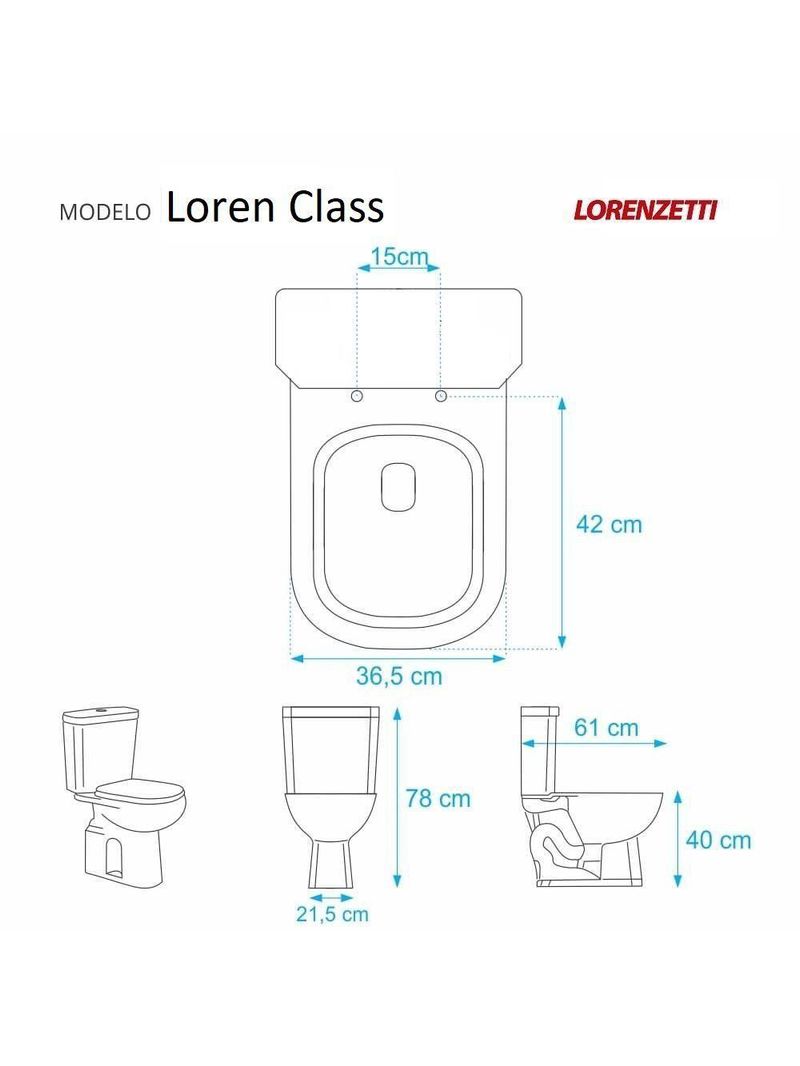 Assento Sanitário Poliéster Loren Class Branco Lorenzetti