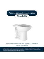 Tampa De Vaso Aloha Branco Para Bacia Celite