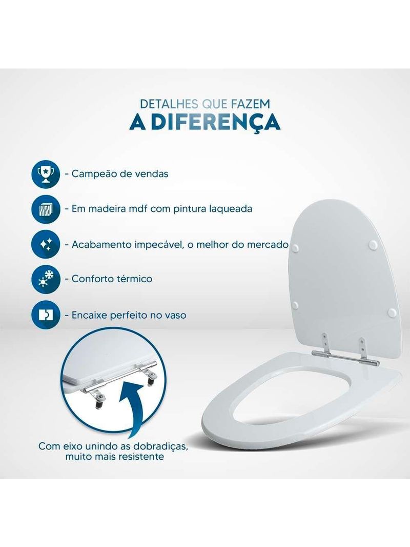 Tampa De Vaso Aloha Branco Para Bacia Celite