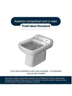 Tampa De Vaso Poliester Tivoli Bege Claro Para Bacia Ideal Standard