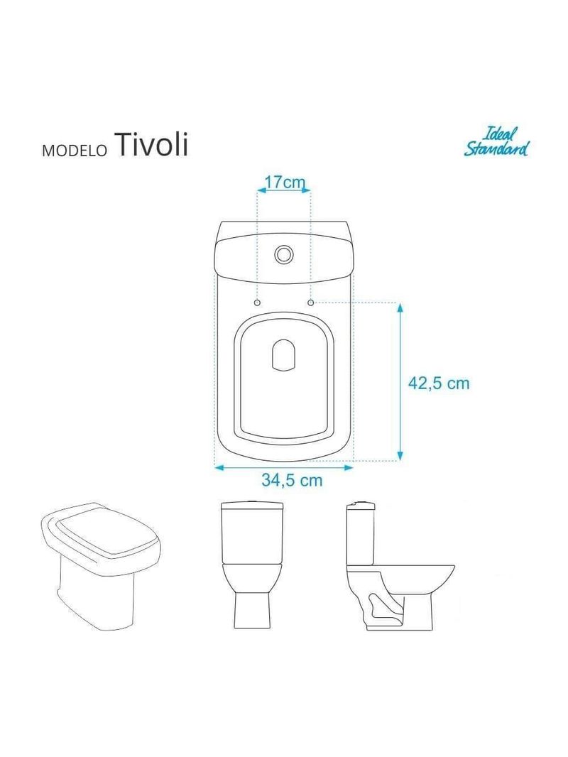Tampa De Vaso Poliester Tivoli Bege Claro Para Bacia Ideal Standard