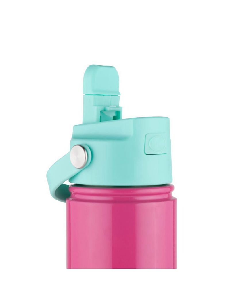 Garrafa térmica kids com canudo rosa 500ml