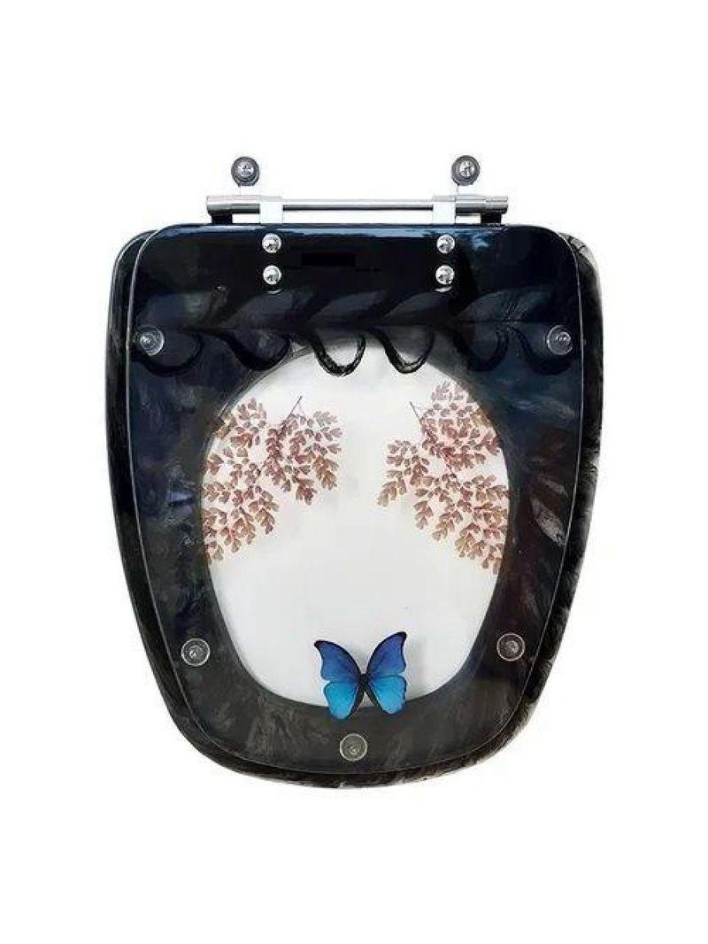 Tampa De Vaso Acrílico Decorada Monte Carlo Preto P-