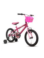 Bicicleta Aro 16 Infantil Feminina Stone Rosa Com Rodinha Pink Com Rosa