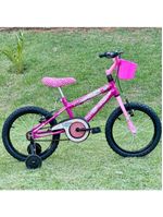 Bicicleta Aro 16 Infantil Feminina Stone Rosa Com Rodinha Pink Com Rosa