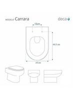 Assento Sanitário Carrara Camarelo Para Vaso Deca