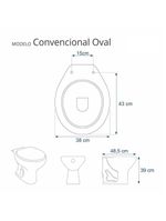 Tampa De Vaso Convencional-oval Cinza Cinza Claro Para Bacia De Todos Os Fabricantes De Louças