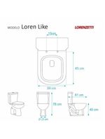Assento Sanitário Poliéster Loren Like Branco Lorenzetti