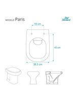 Assento Sanitario Paris Visone (salmão) Para Vaso Ideal Standard