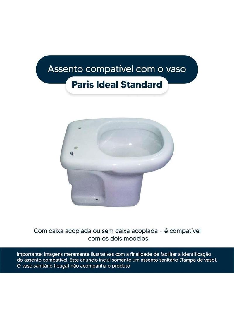 Assento Sanitario Paris Visone (salmão) Para Vaso Ideal Standard