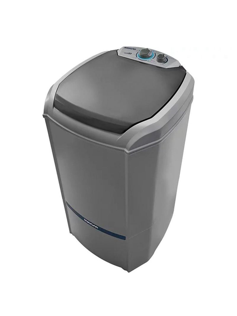 Tanquinho Suggar Lavamax Eco 20kg Semiautomático 127V Prata