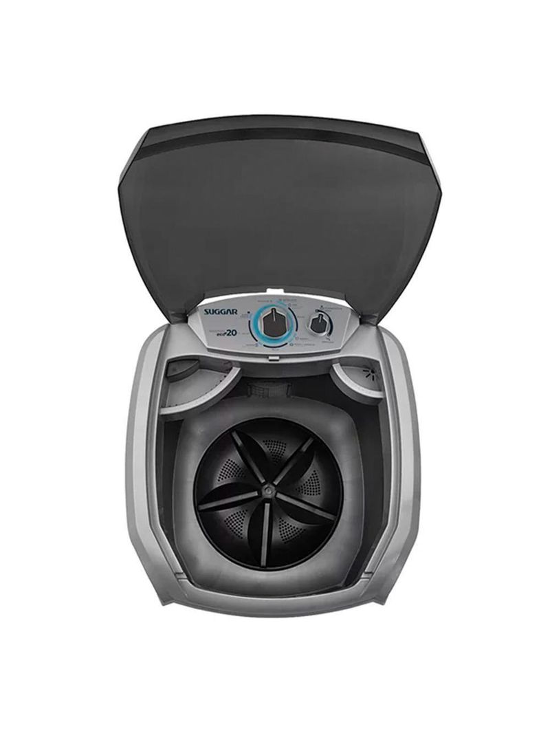 Tanquinho Suggar Lavamax Eco 20kg Semiautomático 127V Prata