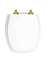 Assento Sanitário Thema Branco Para Vaso Incepa Com Ferragem Dourada