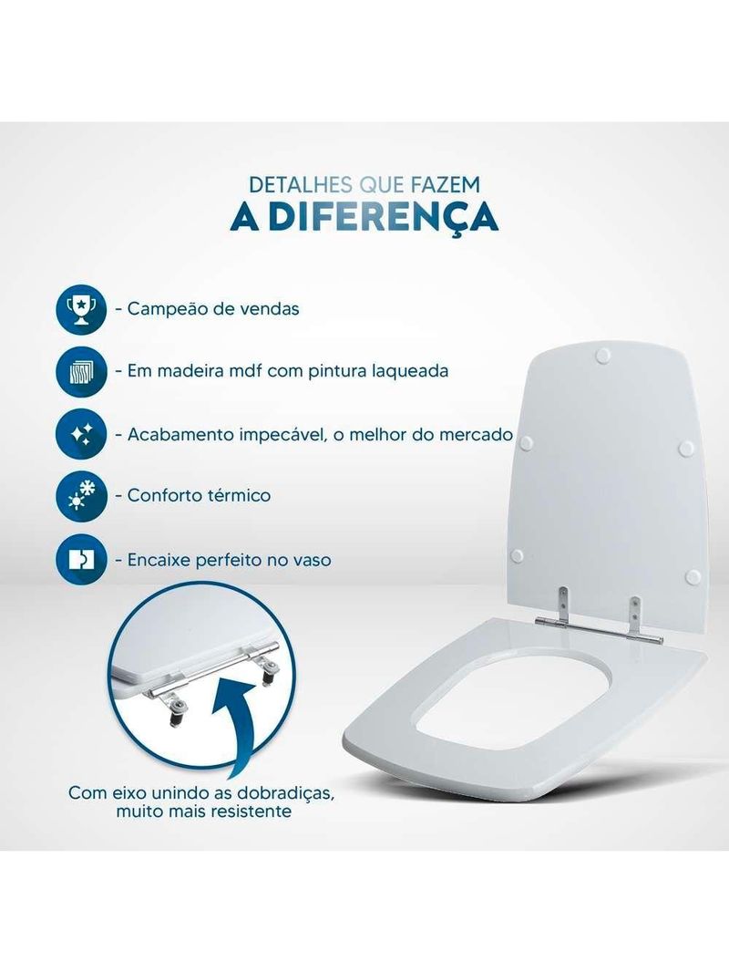 Assento Sanitario Aero Branco Para Vaso Ideal Standard