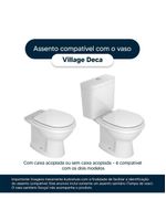 Assento Sanitario Village Rosa Floral Para Vaso Deca