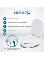 Assento Sanitario Village Rosa Floral Para Vaso Deca