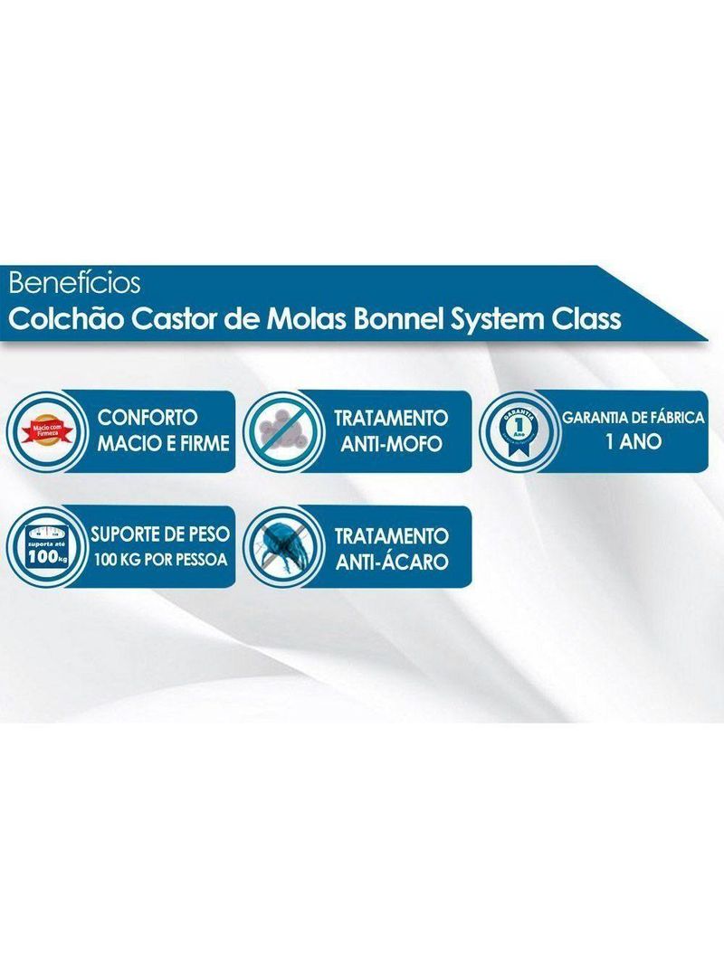 Colchão Casal para Hotelaria Bonnel System Class Euro Pillow (138x188x25) - Castor