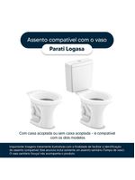 Assento Sanitario Poliester Decorado Borboleta Parati Preto Para Vaso Logasa