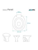 Assento Sanitario Poliester Decorado Borboleta Parati Preto Para Vaso Logasa