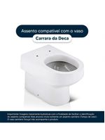 Assento Sanitario Poliester Carrara Creme Para Vaso Deca