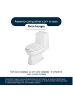 Assento Sanitário Ibiza Bone (bege) Para Louça Incepa