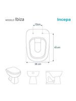 Assento Sanitário Ibiza Bone (bege) Para Louça Incepa