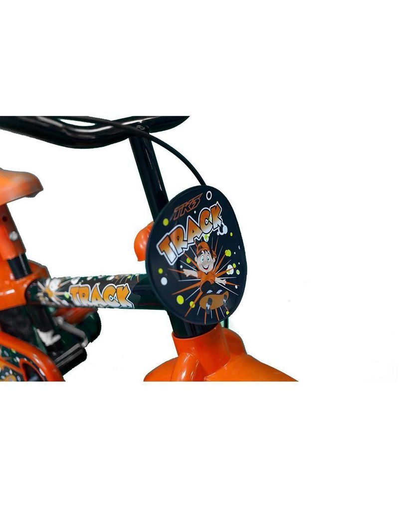 Bicicleta Infantil Track Arco Íris Aro-12 Preto/Laranja