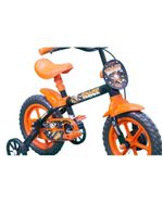 Bicicleta Infantil Track Arco Íris Aro-12 Preto/Laranja