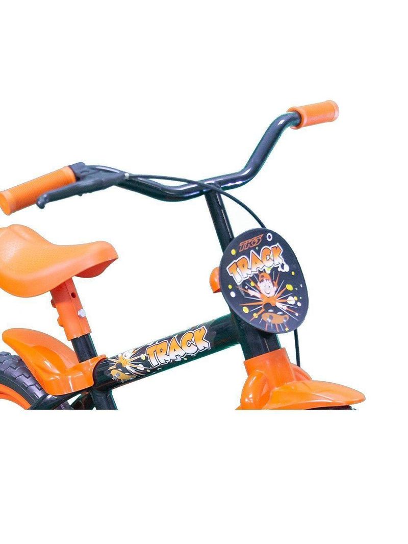 Bicicleta Infantil Track Arco Íris Aro-12 Preto/Laranja