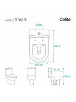 Tampa De Vaso Poliester Smart Bege Claro Para Bacia Celite